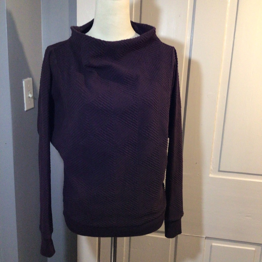 Anthropologie Purple Portrait Neck Sweater